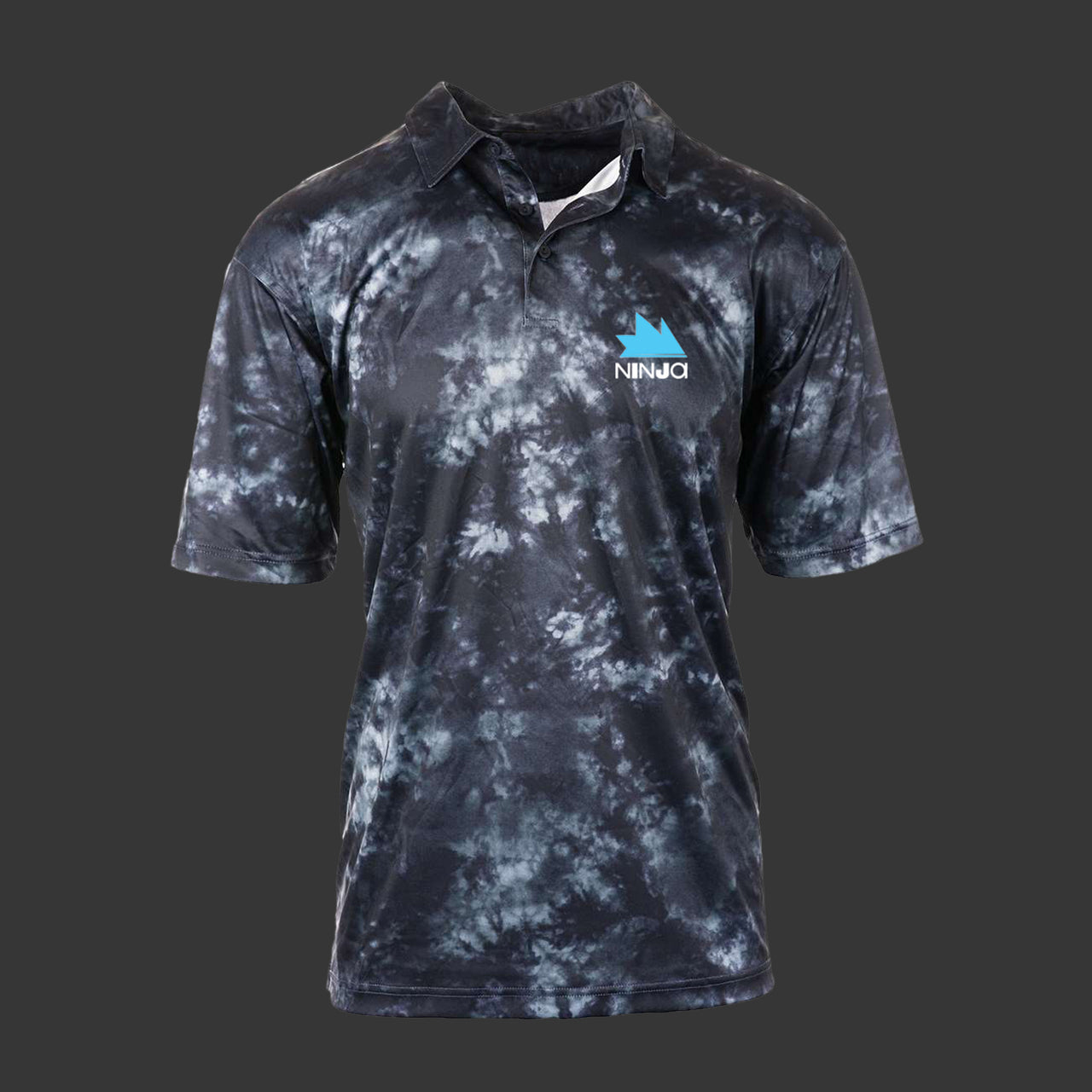 Ninja Navy Tie Dye Polo