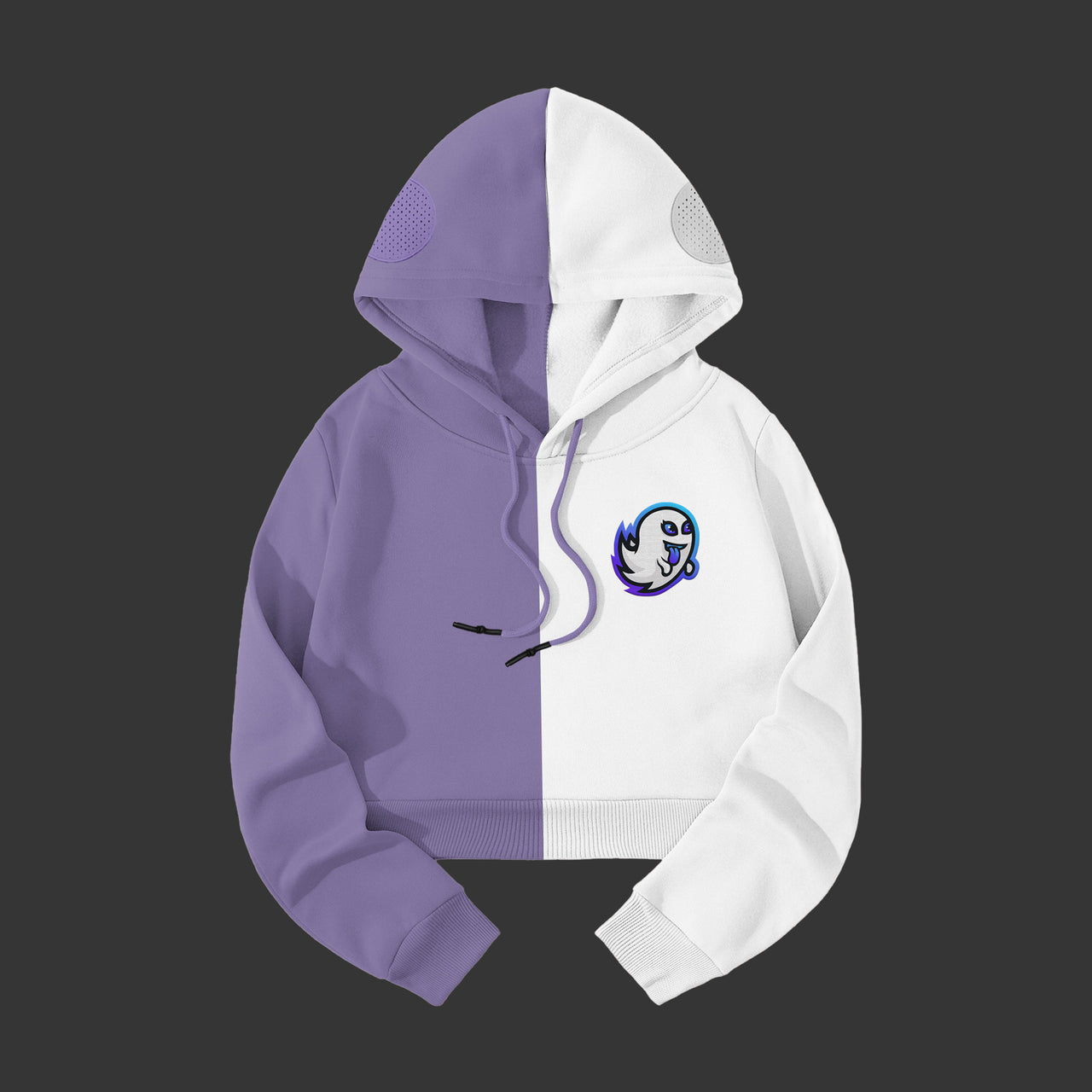 Ghosty Split Crop Hoodie