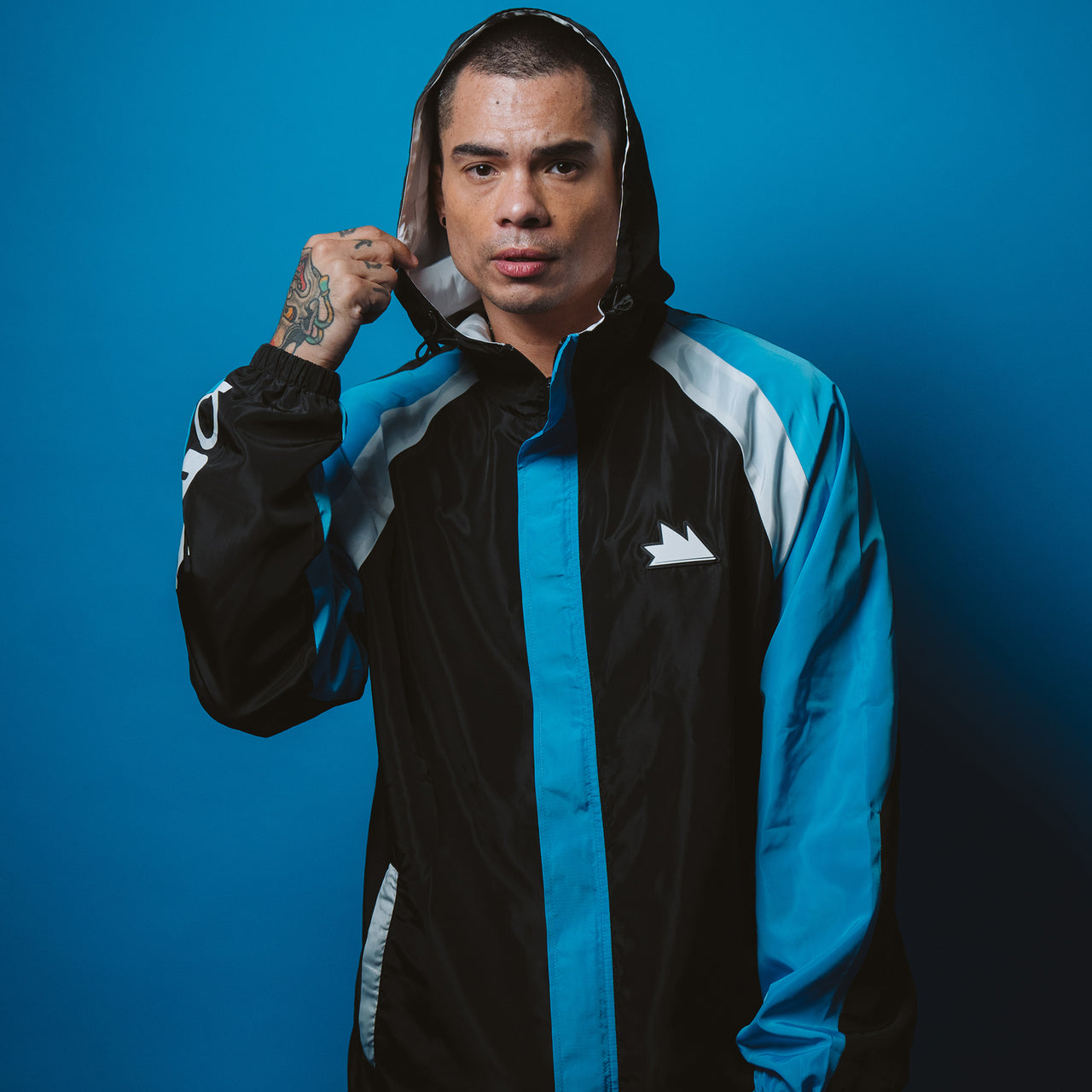 Color Block Blue Windbreaker