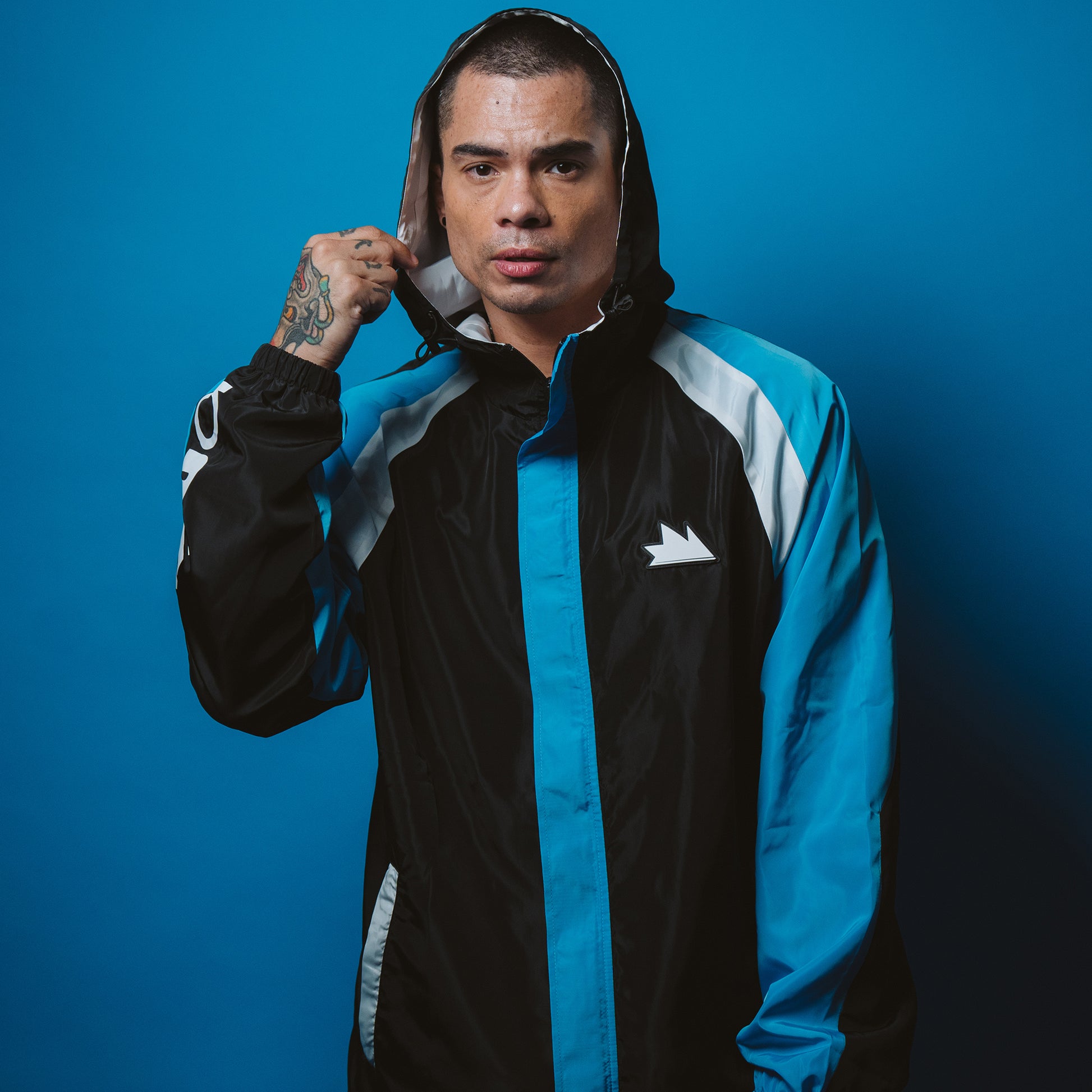 Color Block Blue Windbreaker. Photo 2